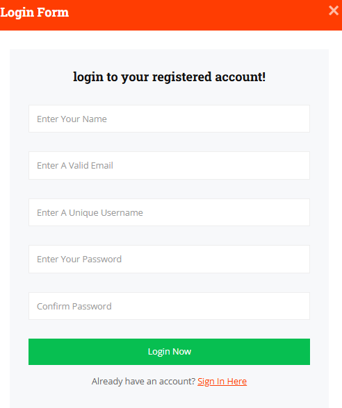 Login Page UI